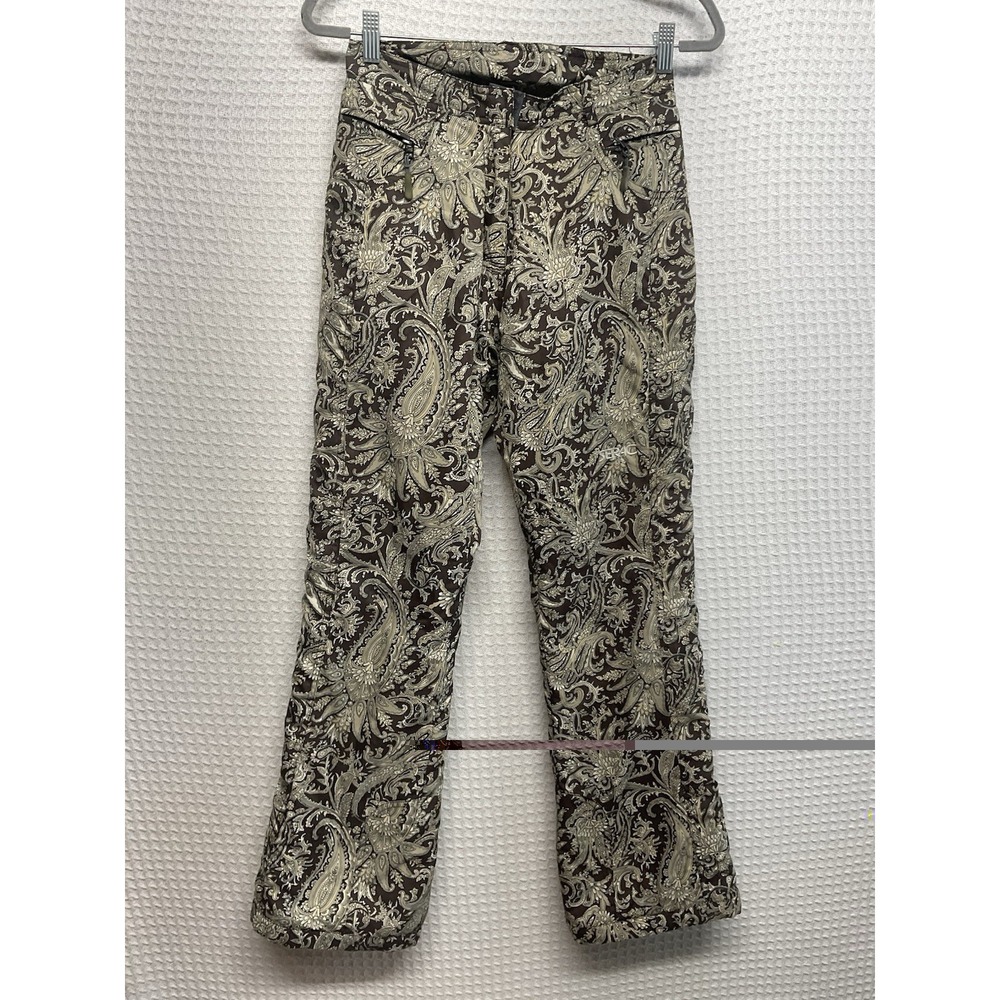 SERAC Thermolite Snow Insulated Breathable Snowboarding Pants Size Small Paisley